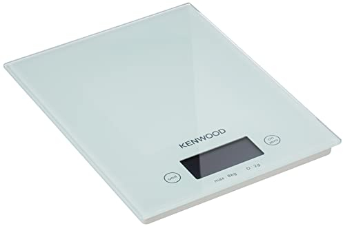 KENWOOD Digitale Küchenwaage Glas DS401WH bis 8 kg Automatische Abschaltung weiß