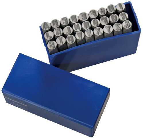 SW-Stahl 08803L Schlagbuchstaben, 6 mm I Prägewerkzeug Härtegrad I Buchstaben Stempel Metall Präzision I Handstempel Alphabet 27-teilig I Gravur Stempel Legierung