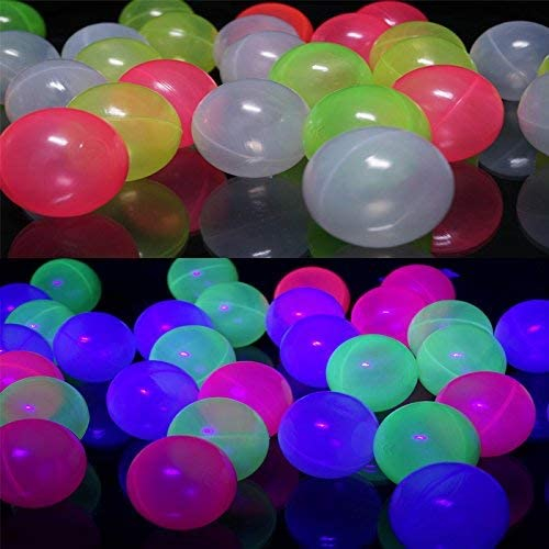 koenig-tom Bällebad24-100 Bällebad Bälle 6cm Ø, in der Kindergarten & Gewerbequalität,Schwarzlicht aktiv 6cm UV