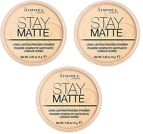 (3 Pack) RIMMEL LONDON Stay Matte Long Lasting Pressed Powder - Transparent