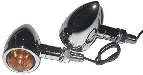 12V Custom Chrom Mini Bullet Blinker Set für Harley-Davidson Motorrad TÜV ECE