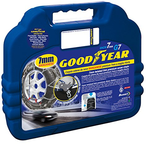 Goodyear 77954 G7 Cadenas de nieve 7 mm para coche, Talla 090, Primera calidad Homologación TUV y GS ÖNORM