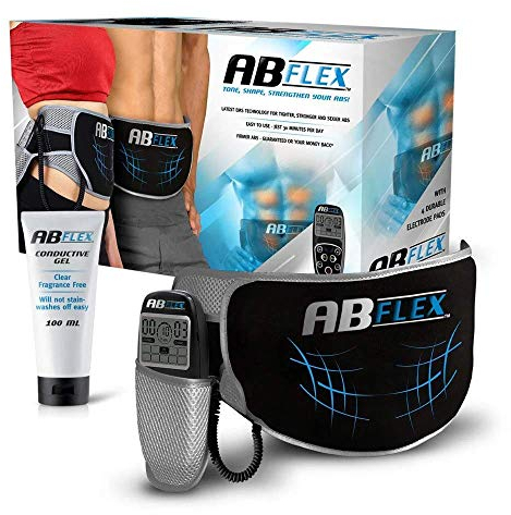 ABFLEX Ab Toning Belt and Ab Stimulator for Slender Toned Stomach Muscles, Remote for Quick and Easy Adjustments, 99 Intensity Levels and 10 Workouts for Fast Results, Workout Belt