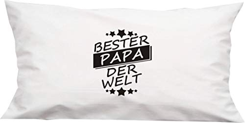Shirtinstyle Kopfkissen Dekokissen Mit Füllung Bester Papa Der Welt, Deko, Kissen, Sofa, Familie, Geschenk, Freunde, Kuscheln 40X80Cm