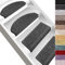 casa pura Hochflor-Stufenmatte Bali - Halbrund oder eckig - 12 Farben Stufenmatten Produziert in Deutschland (rechteckig, Anthrazit)
