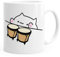 Kaffee-Tasse Bongo Cat Meme MoonWorks® weiß unisize