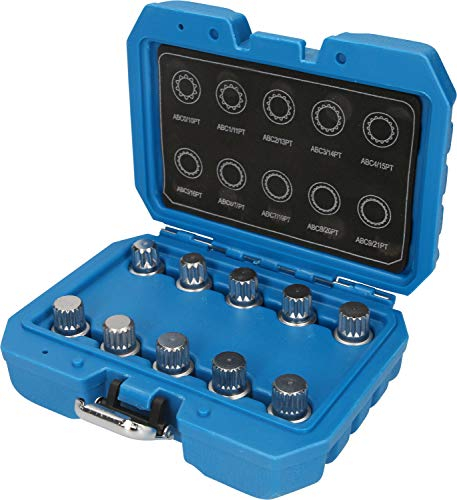 Brilliant Tools Surtido de pernos antirrobo para VW, 10 pzs