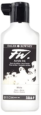 Daler-Rowney FW Acrylic Ink, Plastic Bottle, 6.09oz - 180 ml, White