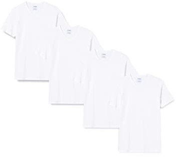 Athena Homme Promo Tee-shirt Coton Lot de 4 - Bio 8a69 Maillot de corps, Blanc, S EU