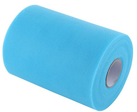 Birdlantern Tulle Roll, 100 Yards L- 15cm H Decorazione per Matrimoni Fai-da-Te, Tessuto a Maglia per Parte da Cucire, Tinta Unita per Decorazioni(Azzurro)
