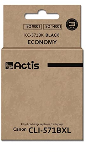 Actis Kc-571Bk Für Canon Drucker, Ersetzt Canon Cli-571Bk; Standard; 12Ml; Schwarz.