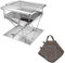 CAMPINGMOON Tragbarer Edelstahl-Holzgrill und Feuerstelle 50,8 cm mit Tragetasche MT-055