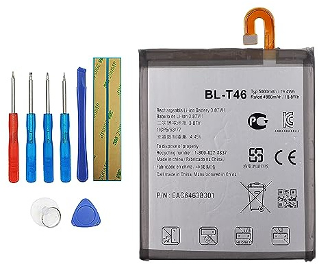 Vvsialeek BL-T46 Batteria di ricambio compatibile con LG V60 ThinQ 5G LM-V600 con kit di attrezzi gratuito