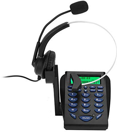 Auriculares multifuncionales para centro de llamadas con dial, función de identificación de llamadas e indicación de luz de fondo, llamada inteligente, adecuados para la oficina del centro de llamadas