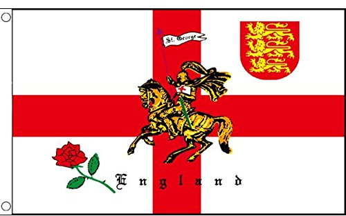 AZ FLAG - England Saint George Charger Flag - 2x3 Ft - 100D Polyester English Banner with Two Metal Grommets - Fade Resistant - Vivid Colors - 2' x 3' Feet - 90x60 Cm