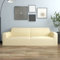 vidaXL Stretch Sofahusse 3-Sitzer Wiederverwendbar Sofabezug Sofa Abdeckung Überwürfe Universal Stretchhusse Sofaschoner Creme Polyester-Jersey
