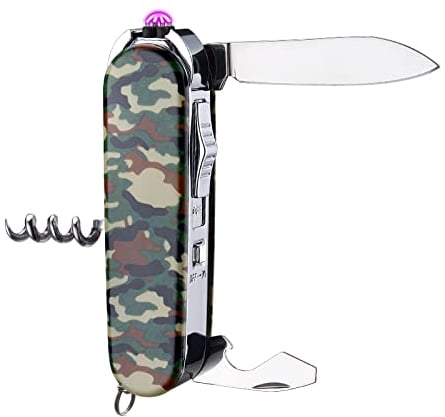 Dual Arc Lighter Electric Lighters USB Rechargeable Flameless Plasma Lighter with Safety Lock Good for Camping Hiking Outdoor (Camouflage)