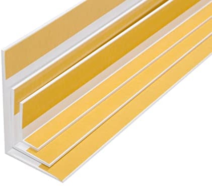 BawiTec Kunststoff Winkelprofil,Schenkel 80x40 mm,Länge 200cm,selbstklebend,Farbe weiß,Kunststoffwinkel,Klebeband,Fensterleiste,Profil Winkel,Bauprofil,Fensterwinkel,Breite 80mm 40mm