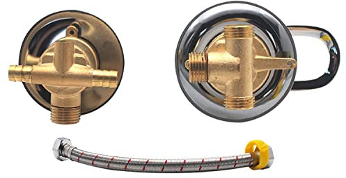 Mitigeur de salle de douche en laiton à sortie 2/3/4/5 voies Poignée de tuyau de douche thermostatique à intubation séparée pour robinet de cabine de douche, noyau de valve en céramique,2 voies