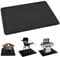 Tappetino Lgnifugo Tappetino a 3 Strati per Pozzo del Fuoco per Coperta - Rettangolo Tappetino per Camino Resistente al Calore, per Braciere, Barbecue, Terrazza, Prato, Patio Esterno 60 * 52CM nero