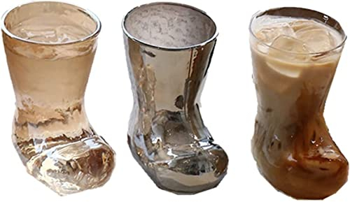 3 Stück Stiefel-Design Cocktailbecher Glas Bierbecher Bierbecher Saftbecher Getränkebecher