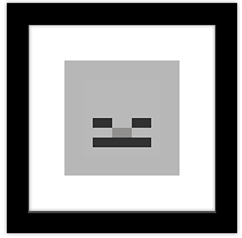 Trends International Gallery Pops Minecraft: Iconic Pixels – Mobs – Skelett-Wandkunst, schwarzer Rahmen, 30,5 x 30,5 cm