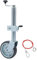 KATSU Jockey Wheel 48mm with 8 Solid Rubber Tyre 500kg Loading Capacity with Clamp and 1M Stainless Steel Cable Heavy Duty Car Trailer Caravan Galvanized Steel Top Wind Jockey Wheel