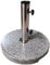 Samuel ALEXANDER Round Granite Parasol Base 15kg Heavy Duty Garden Umbrella Parasol Stand Holder Weight in Grey & White 25mm to 49mm Adapter for Parasol Poles