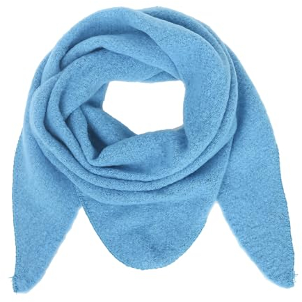 Ever Bloom Damen Schal XXL, Flauschige Weiche Dreieck Schale, Poncho, Dreieckstuch Strickschal Halstuch für Frauen und Mädchen Lang Kuschelig, Einfarbig 190 * 80 cm, Schal Farben:Pfau Blau