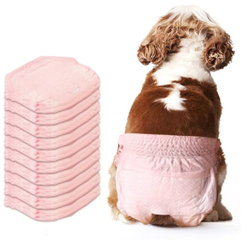 Hundewindeln für Damen, Einweg-Windeln, dehnbare Hundewindeln, Katzenwindeln für weibliche Katzen, Größe M, auslaufsichere Klimmzüge, Hundewindeln für Hunde in Hitze, Hundeperiode, Inkontinenz