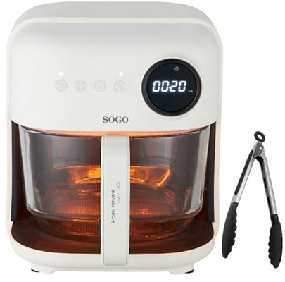 FREIDORA SIN ACEITE SOGO FRE-SS-10870 4,5L DIGITAL CRISTAL C/PINZAS