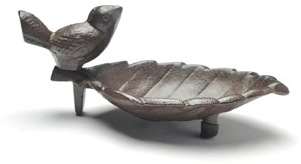 DTSFHTDAL 1 x Vogel-Aschenbecher aus Metall, Basteln, Ornament, Gusseisen, kreative Gusseisen-Dekorationen, Gusseisen, Vogelfutterstation, kreatives Eisen-Tablett, geeignet für Büro, Zuhause