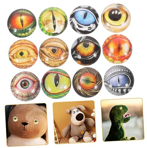 NUOBESTY 100pièces Lot De Yeux Verre Faux Pour Poupées Et Projets Artisanat Ronds Et Réalistes Décoration Facile à Fixer