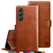 SUANPOT [RFID Schutz für Samsung Galaxy A55 5G Hülle PU Leder Handyhülle Lederhülle Klapphülle Kartenfach Flip Cover für Samsung A55 Handy hülle Leather Wallet Phone Case Hellbraun