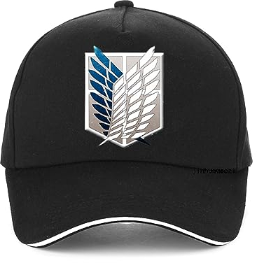 YILILK Bedruckte Baseballmütze aus gewaschener Baumwolle Regiment Hut 100% Baumwolldruck Baseball Cap Frauen Männer Snapback Hüte Attack On Titan Gorras Hombre Unisex Hut Geschenk
