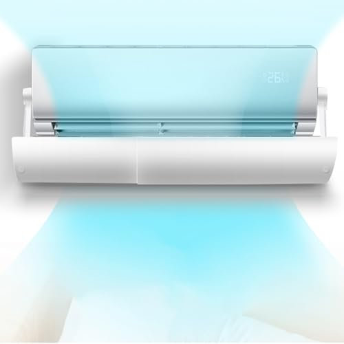 HJYryhyfddply Klimaanlage Split Windabweiser | Verstellbare Luftabweiser | Teleskopische Windschutzscheiben-LüFtungsöffnungen, Seitenwand-Deckenregister for Klimaanlagen | Weiß