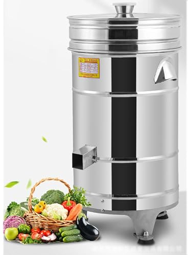 Essoreuse À Salade Commerciale 20L, Séchoir À Salade Électrique En Acier Inoxydable Avec Filet Déshydratation Double Couche, Vitesse 1400tr/min Et Capacité Séchage 6,5-11 Lb/temps,rapide 60S