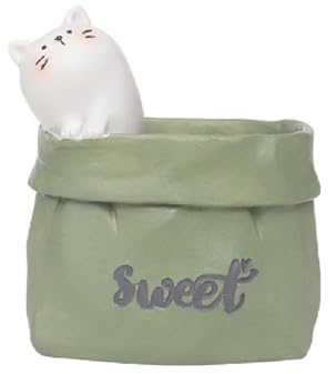 Yopeissn Pot de fleurs rétro imitation papier en forme de sac en résine pour plantes grasses, décoration de bureau, pot de fleurs C