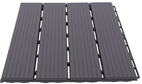 Aohuada Panneaux composites en plastique pour terrasses, 22 dalles de 30 x 30 cm, Gris Westminster, Polypropylène
