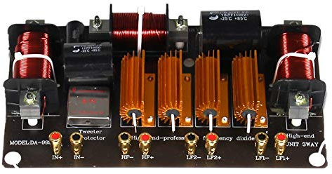 Rhghfujhgy 1500 W Hoch Leistung Lautsprecher Frequenz Weiche 3 Wege Hoch-Niedrig 8 Ohm Frequenz Teiler für Lautsprecher, Frequenzweiche 1600/2800 Hz