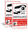 TAKULA 22 * 15CM Cartel Videovigilancia-Cartel Alarma Securitas Direct,2 Piezas Pegatinas Alarma Casa con Cuatro Orificios Pretaladrados