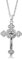 Damen Silber Kreuz Kette, Damen AAA Zirkonia Kreuz Anhänger, Hypoallergene Silber Kette, Modeschmuck für Frauen Mädchen Geschenk