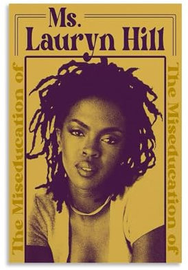 XFPOBH Fugees Poster Lauryn Hill Hip-Hop-Poster, Leinwandgemälde, Wandkunst, Bild, Heimdekoration, Druck für Schlafzimmer, Wohnzimmer, 30 x 45 cm, ungerahmter Stil