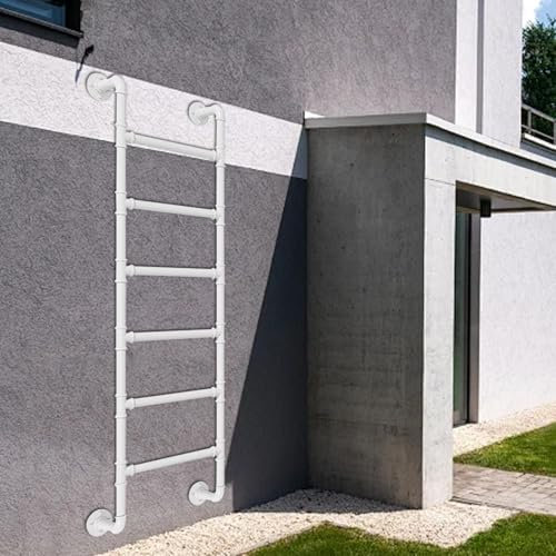 Scala antincendio di emergenza per cantina, finestra, mansarda, garage, scala in metallo per camper 3,3 10 piedi scala dritta in uscita 140 cm/55 pollici