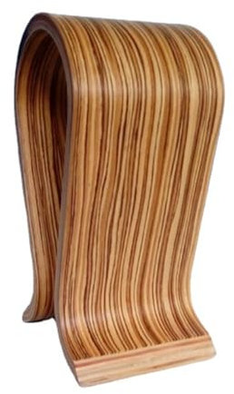 Colrid Soporte para Auriculares de Madera, Soporte Universal para Auriculares, Soporte para Auriculares, Antideslizante, Base Universal, Madera de Nogal, para el Hogar, la Oficina (Estampado Cebra)