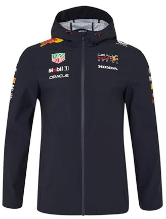 Red Bull Racing F1 Team - Chaqueta impermeable resistente al agua, color azul cielo nocturno, temporada 2025 (Reino Unido, Alpha, L, Regular, Regular, Azul Marino), azul marino, L