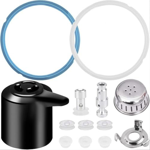 Advokingtap Juego de piezas de repuesto para olla a presión eléctrica, 13 piezas para cocinas de 8 cuartos de galón, mango de liberación de vapor, válvula flotante, anillo de silicona, escudo