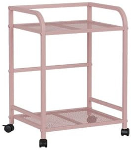 PC-Ständer, Heimdruckerregal, PC-Tower-Ständer, CPU-Bodenständer unter dem Schreibtisch mit feststellbaren Lenkrollen, stabiler PC-Wagen for Gaming-Schreibtisch, PC-Zubehör Computer-Tower-Ständer(Pink