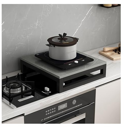 kochfeld abdeckung Abdeckungen für Gasherde und Elektroherde, Schutz für Einzelbrenner, Schwarz, Weiß, Grau, Küchenarbeitsplatten, Dunstabzugshaubenregal für Kochfeld(Gray)