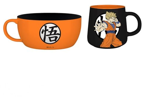 ABYstyle Dragonball Goku Mug & Bowl Breakfast Set | Coffee Mug | Dragonball Merchandise | Dragonball Gifts